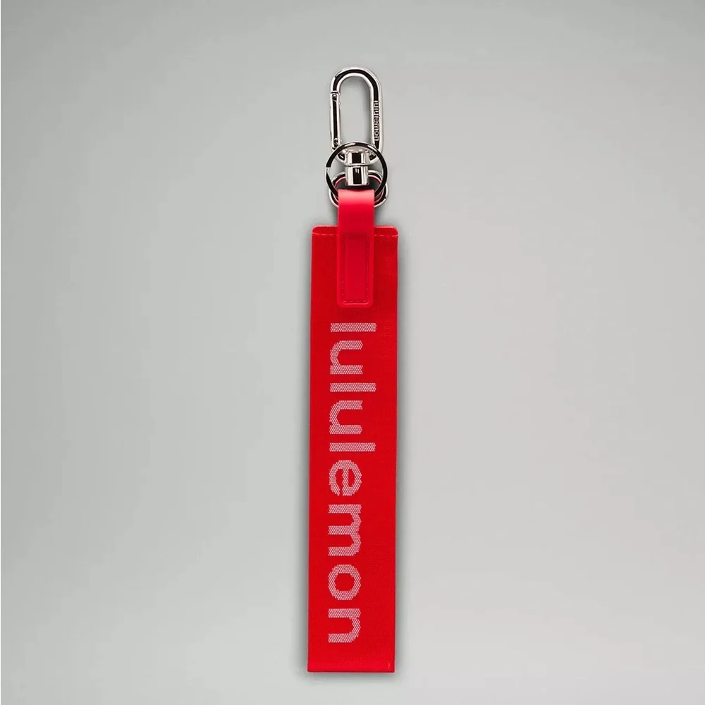 Lululemon Never Lost Keychain- Lulu Red/White